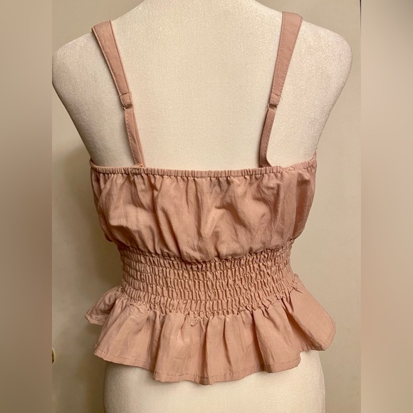 She + Sky: pink mauve shoulder strap top; medium; worn once; excellent condition - Picture 3 of 6